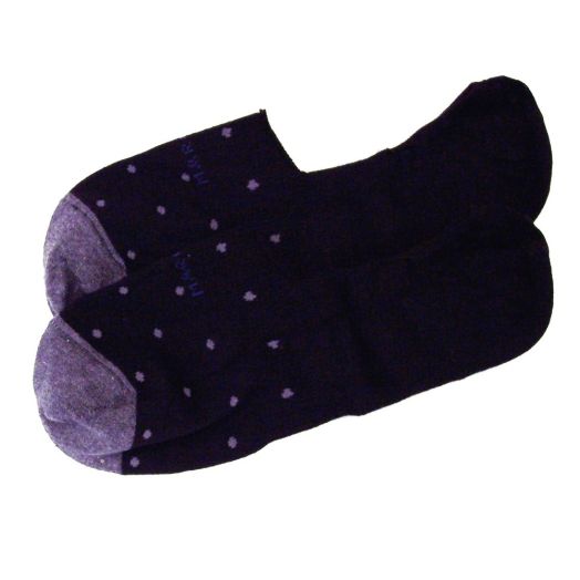 Cotton 'No Show' Marcoliani Loafer Sock - Black Dots (58747)