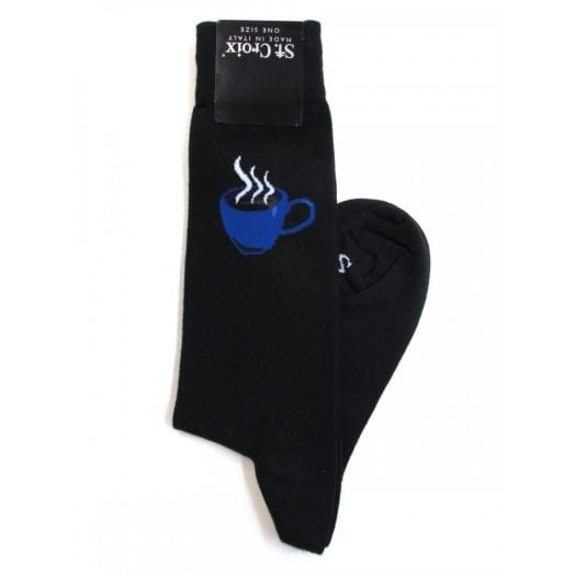 Cotton St. Croix Midcalf Socks - Breakfast (0437 Black)