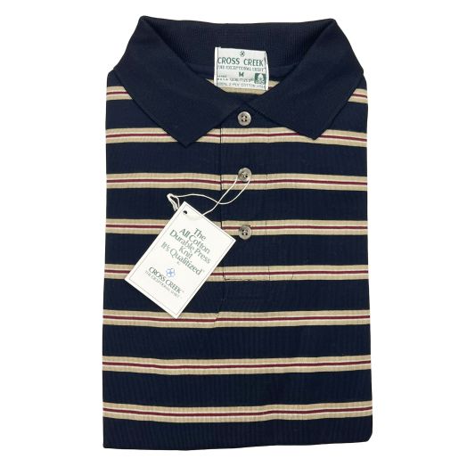Cross Creek Pima Cotton Lisle Polo Shirt - Nvy4