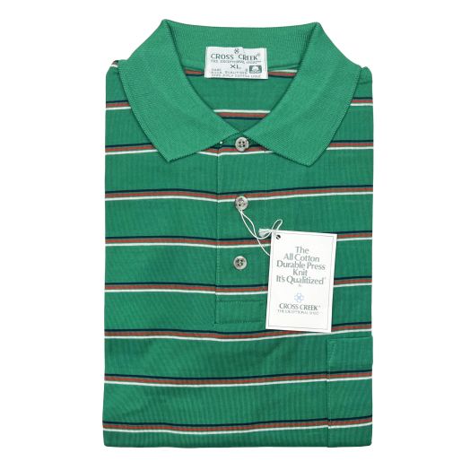 Cross Creek Pima Cotton Lisle Polo Shirt with Pocket - Kelly2