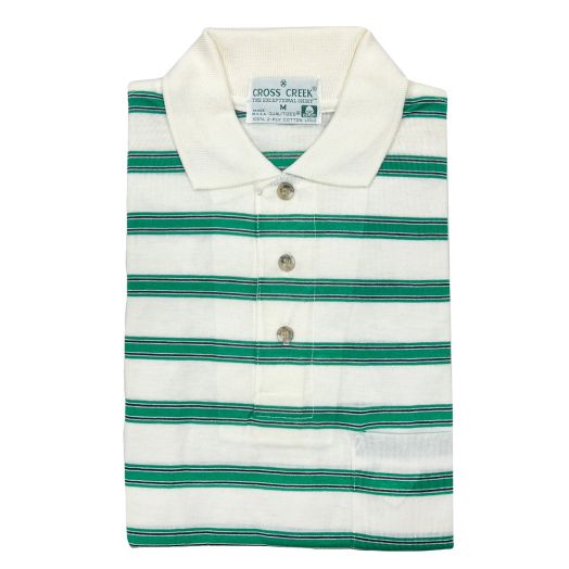 Cross Creek Pima Cotton Lisle Polo Shirt with Pocket - Wht1