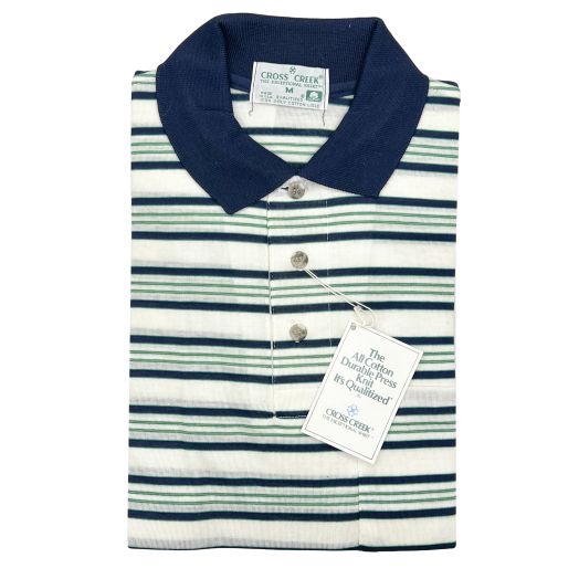 Cross Creek Pima Cotton Lisle Polo Shirt with Pocket - WHT2