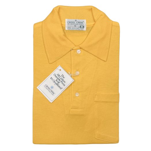 Cross Creek Pima Cotton Lisle Polo Shirt with Pocket - Yellow