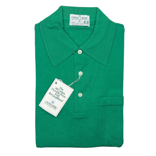 Cross Creek Pima Cotton Lisle Polo with Pocket - Kelly