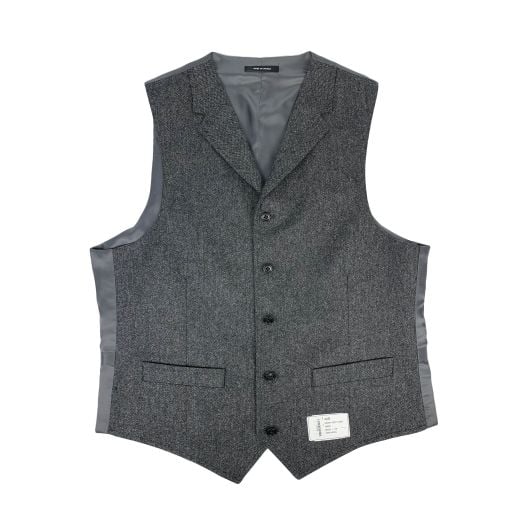 O'Connell's Vest - Lambswool Donegal Tweed - Charcoal Grey