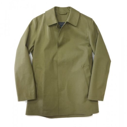 Mackintosh of Ireland Double Textured Cotton Mackintosh Short Raincoat - Olive
