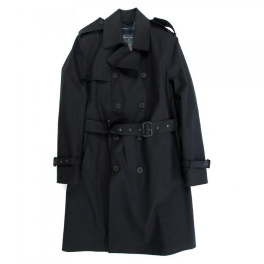 Mackintosh of Ireland Double Textured Cotton Mackintosh Trenchcoat - Black
