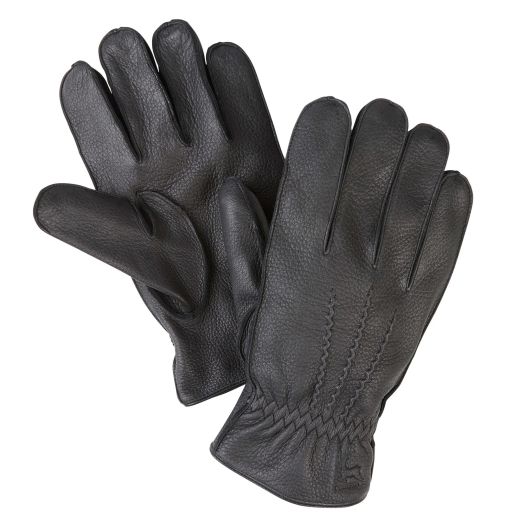 O'Connell's Deerskin Gloves with Cashmere Lining - Black