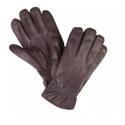 O'Connell's Deerskin Gloves with Cashmere Lining - Brown