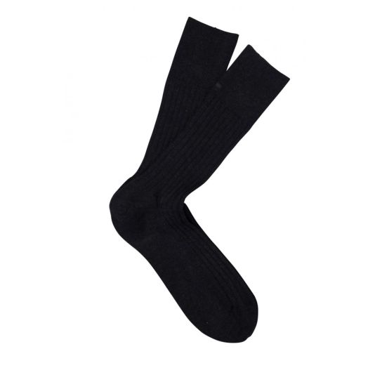 'Essence of Cotton' mid-calf Marcoliani Dress Socks - Charcoal (85384)