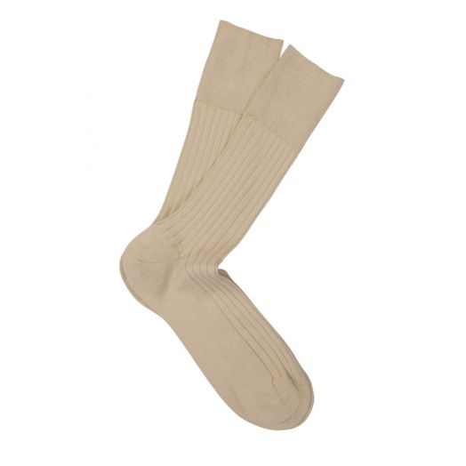 'Essence of Cotton' mid-calf Marcoliani Dress Socks - Khaki (85381)