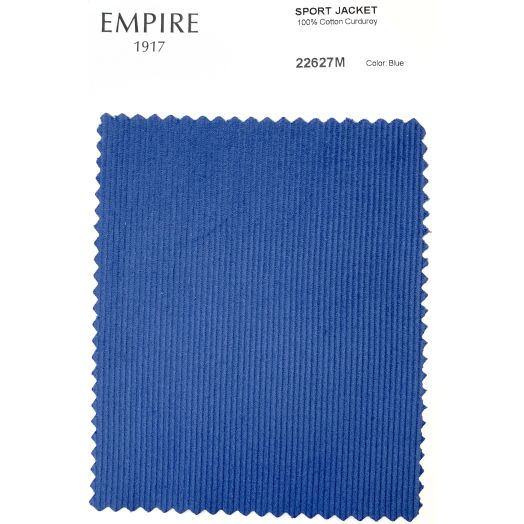 Featherweight Corduroy Sport Coat - Blue (Made to Order) 22627M