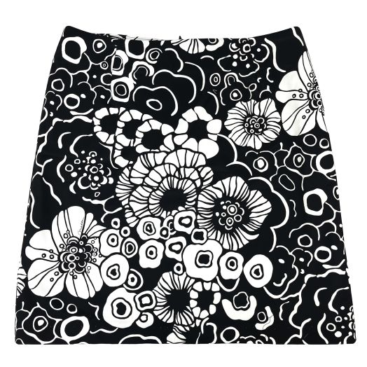 O'Connell's Women's Cotton Skirt - Floral - Black & White (SS806)
