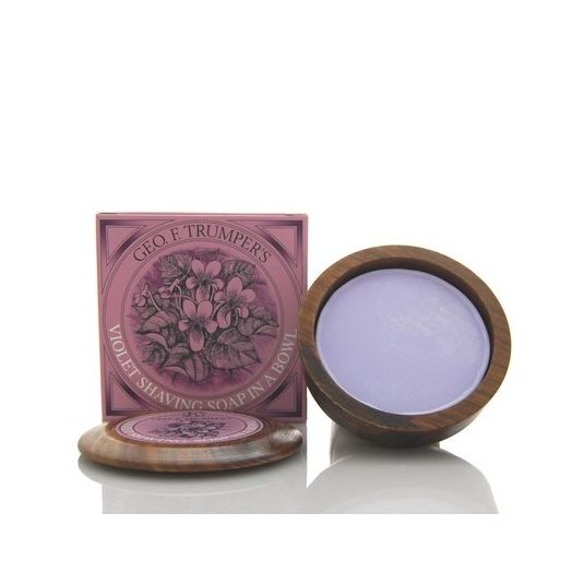 George Trumper Hard Shaving Soap Wooden Bowl 80g - Violet