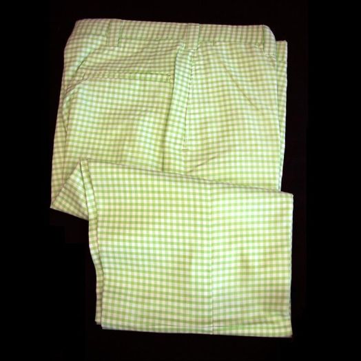 Gingham Check Trousers (New Old Stock) - Light Green