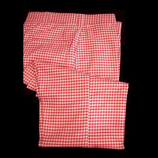 Gingham Check Trousers (New Old Stock) - Red