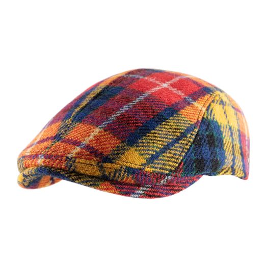 Gottmann Harris Tweed Ballcap with pull down earflaps - Buchanan Tartan