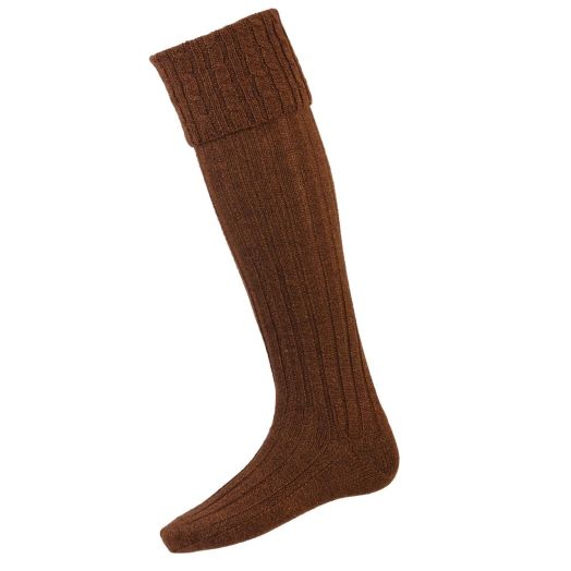 House of Cheviot Chunky Wool Wellie Boot Sock - Bronze