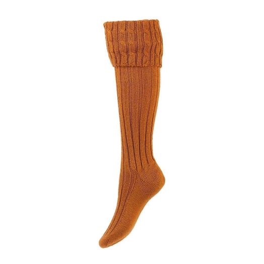 House of Cheviot Chunky Wool Wellie Boot Sock - Flaxen