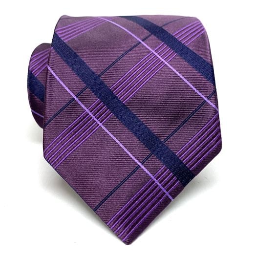 Robert Talbott 'Hand Sewn' Silk Woven Tie -  Purple & Navy (099331)