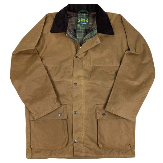 Hunter Outdoor Lightweight Oilskin Cloth Wax Jacket - British Tan