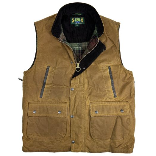 Hunter Outdoors Waxed Cotton Quilted Vest - Brown
