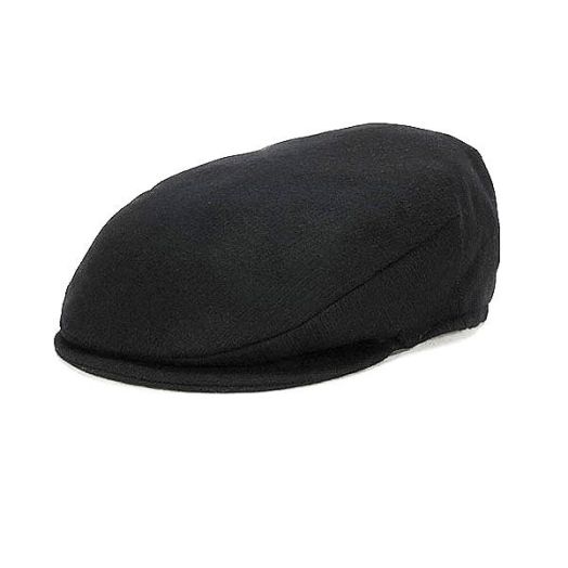 Irish Tweed Cap - Hopsack - Black (HH 77B2B)
