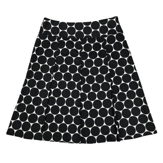 Judy Lee Cole Pleated Cotton Skirt - Giselle - Mod Dot - Black & White