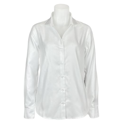 Kal Rieman Ginna Box Pleat Shirt - White Herringbone (11121B)