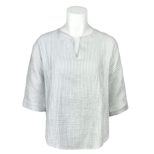 Kal Rieman Nora Cotton Gauze Notch Front Top - Cloud Blue (11335)