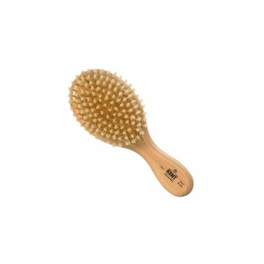 Kent Oval Club Satin and Beech Wood White Bristle Hairbrush - OG3