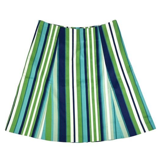 Lesley Evers Kylie Cotton Skirt - Clover Stripe (1051-113)
