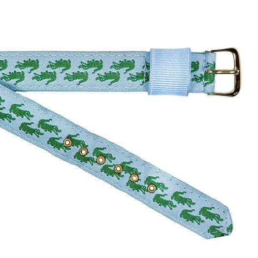 Women's Brass Grommetted Ribbon Watchband - Alligators (50058)