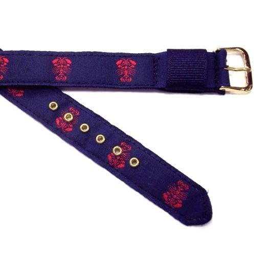 Women's Brass Grommetted Ribbon Watchband - Lobsters (48403)