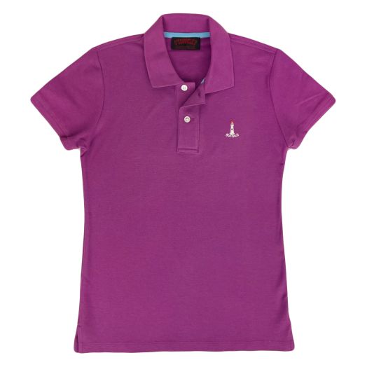 O'Connell's Women's Cotton Pique Polo Shirt - Buffalo Lighthouse - Elsa