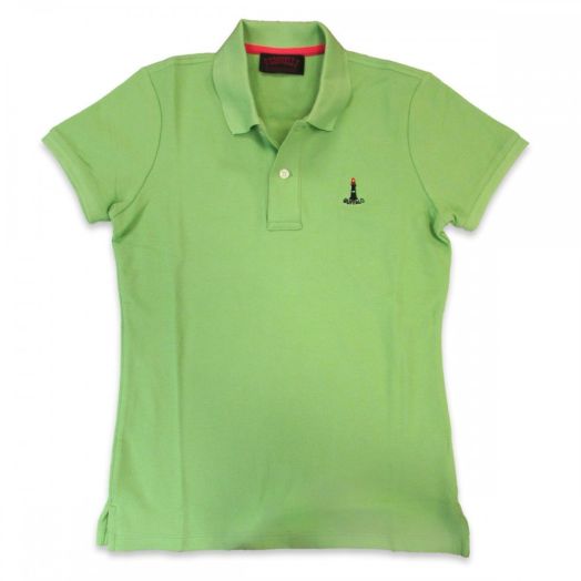 O'Connell's Women's Cotton Pique Polo Shirt - Buffalo Lighthouse - Lime
