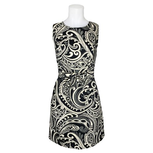 Lesley Evers Juliette Dress - Black & Cream Paisley