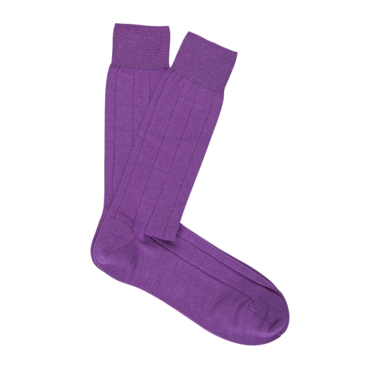Light Cashmere & Silk mid-calf Marcoliani Sock - Ametyst