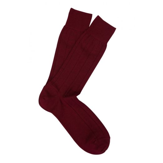Light Cashmere & Silk mid-calf Marcoliani Sock - Merlot