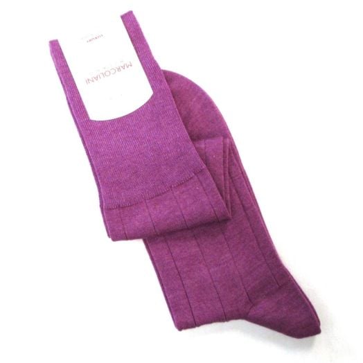 Light Cashmere & Silk over-the-calf Marcoliani Sock - Amethyst