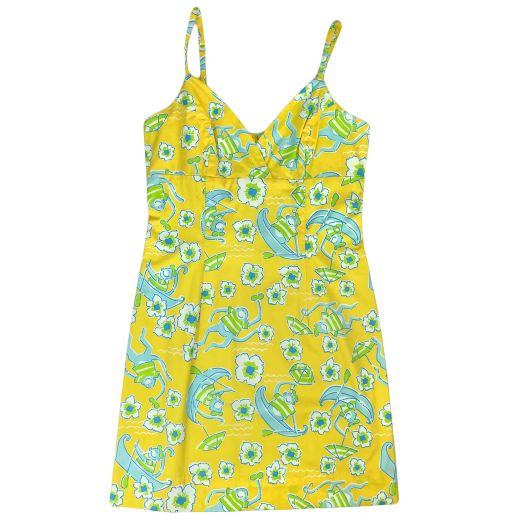 Lilly Pulitzer Brett Dress - Les Monkeys - Lime (62407-731)