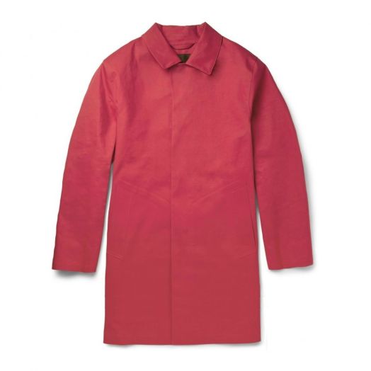 Mackintosh Hamilton Bonded Cotton Rain Coat - Red