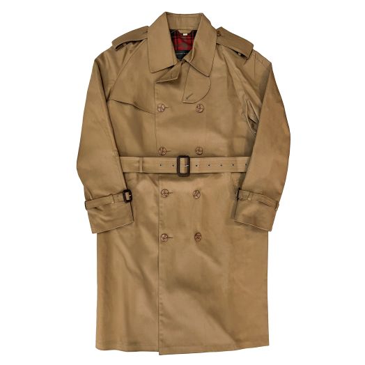 Mackintosh of Ireland Double Textured Raglan Sleeve Cotton Trenchcoat - British Tan