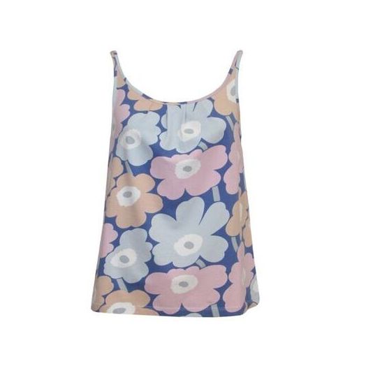 Marimekko Women's Floral Jersey Tank Top - Nuppu - Lilac, Light Blue & Pink (037452)