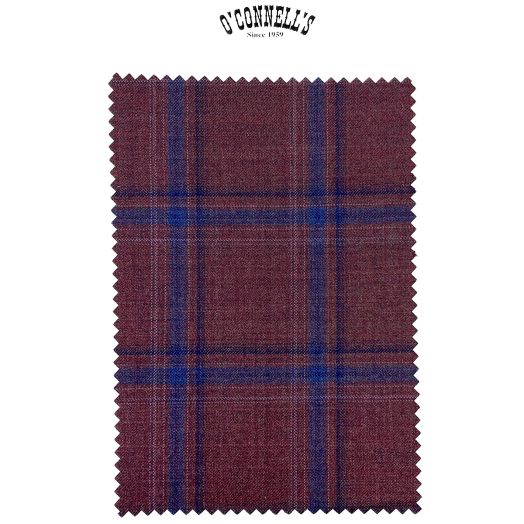 Marling & Evans Superfine Wool Sport Coat - Burgundy with Navy Window (51599118-B)