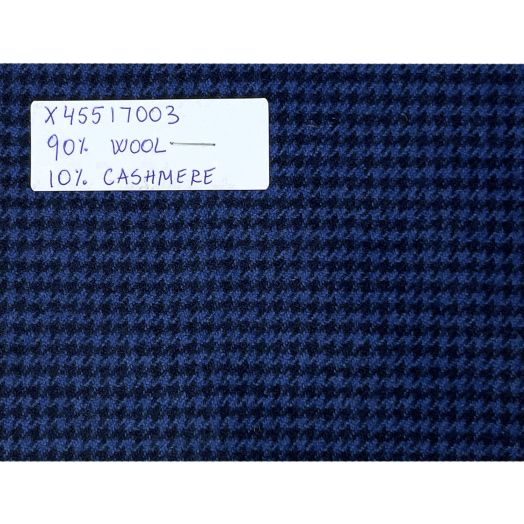 Marling & Evans Wool Cashmere Sport Coat - Blue & Navy Houndstooth (Made to Order) X45517003