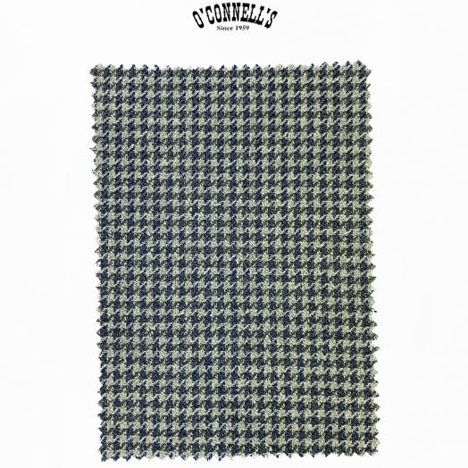 Marling & Evans Wool Linen Silk Sport Coat - Blue & Grey Houndstooth (51599002-C)