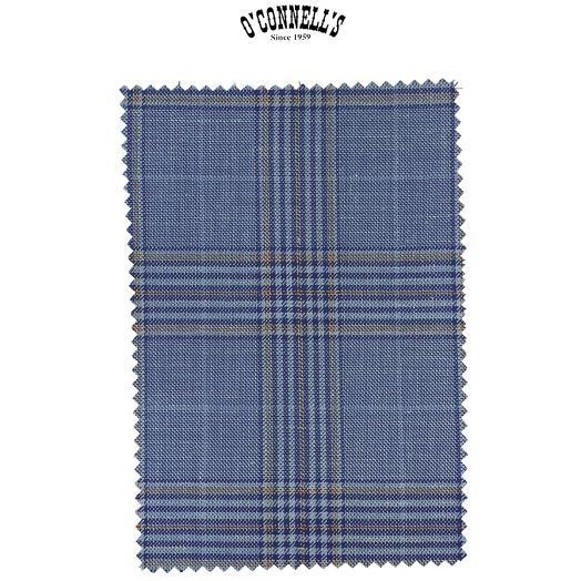 Marling & Evans Wool Silk & Linen Sport Coat - Blue Tan Plaid (51599175-C)