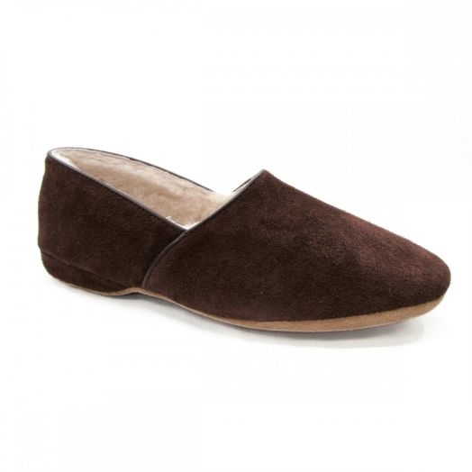 Men's Draper of Glastonbury Slipper - Anton - Brown Suede