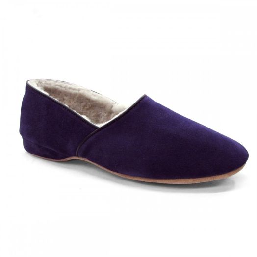 Men's Draper of Glastonbury Slipper - Anton - Senate Purple Suede